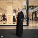 عباية العمرة بغطاء للرأس لون أسود مقاس XL - Image 3